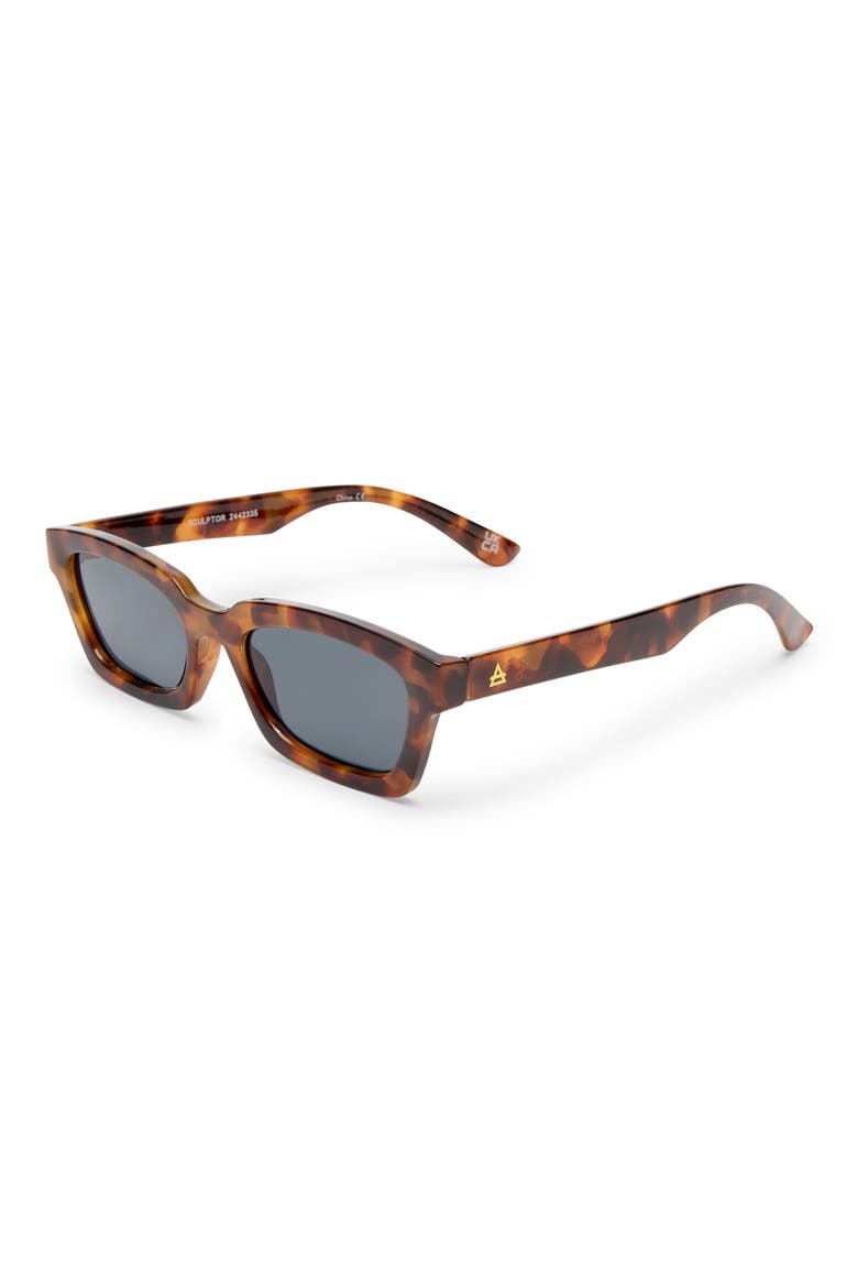 Sculptor 50mm Rectangular Sunglasses, Alternate, color, DARK TORTOISE