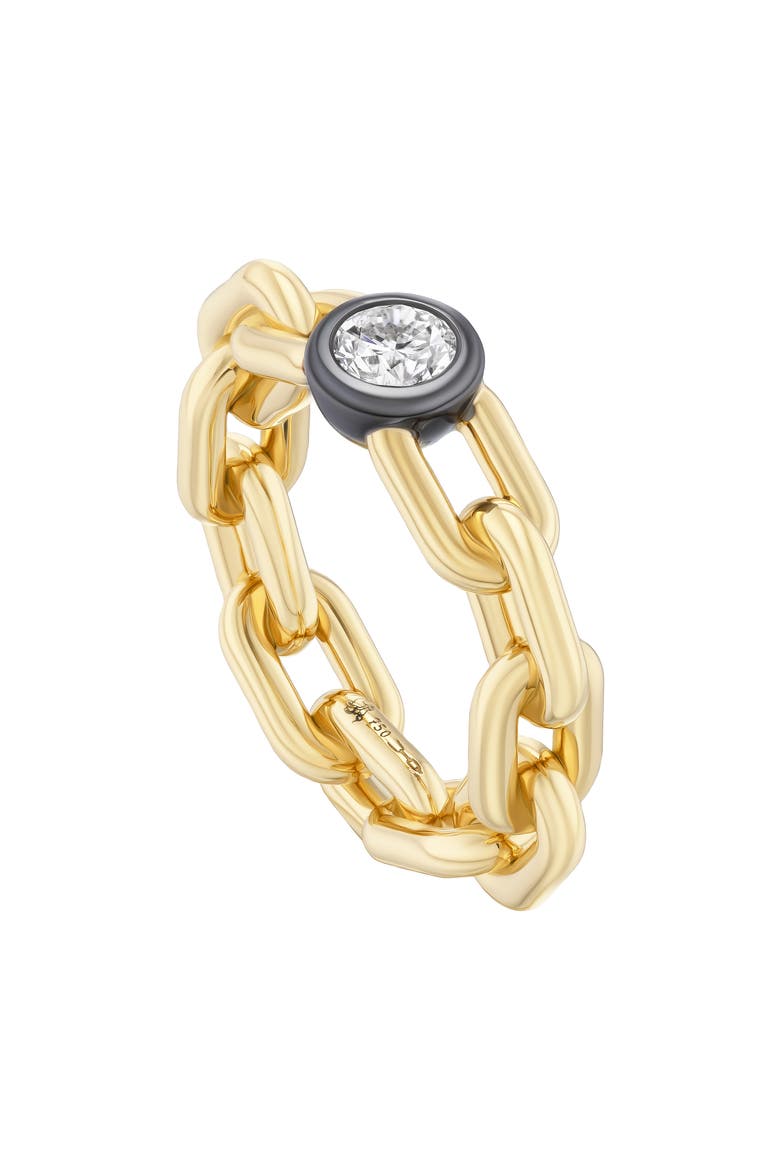 Diamond Chain Ring, Alternate, color, YELLOW GOLD