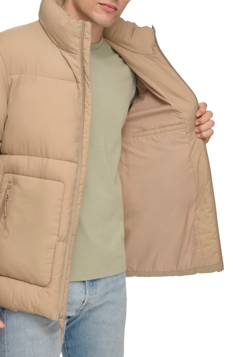 DKNY Zip Front Jacket, Alternate, color, Khaki