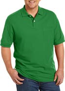Harbor Bay by DXL Big & Tall Pocket Piqué Polo Shirt