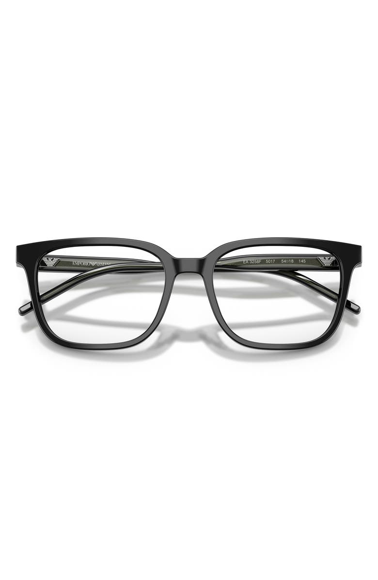 Emporio Armani 54mm Square Optical Glasses, Alternate, color,