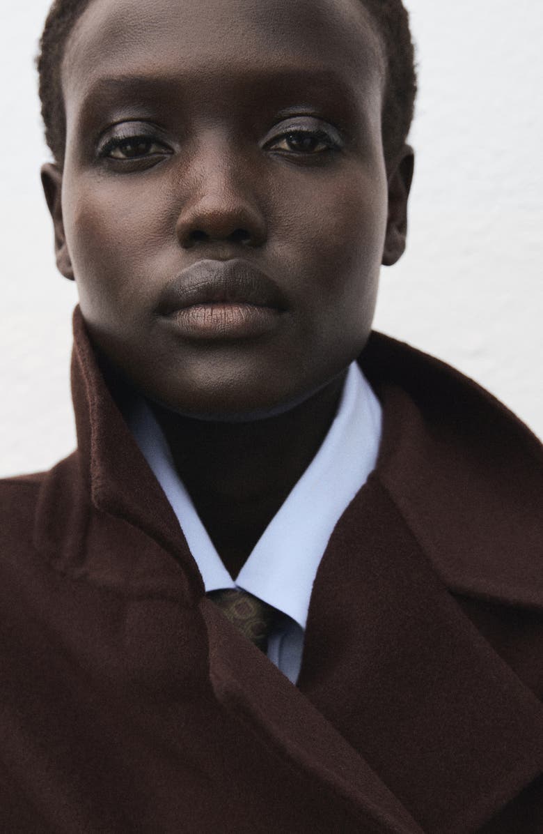 Picarol Double Breasted Wool Blend Coat