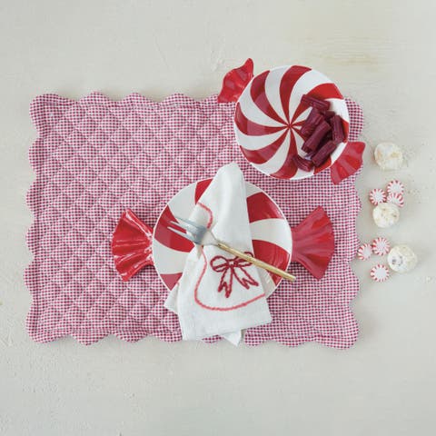 Artisan Dolomite Candy Stripe Plate