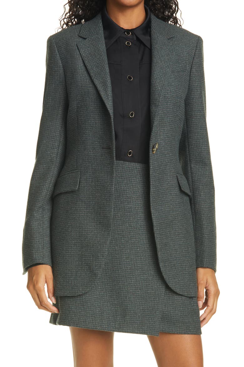 Tyron Wool Blend Blazer, Main, color, GREEN GABLES COMB.