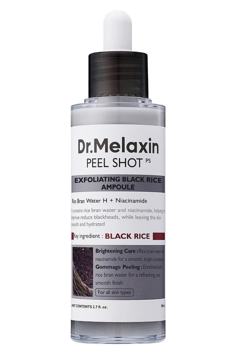 Peel Shot Exfoliating Black Rice Ampoule, Main, color, NO COLOR