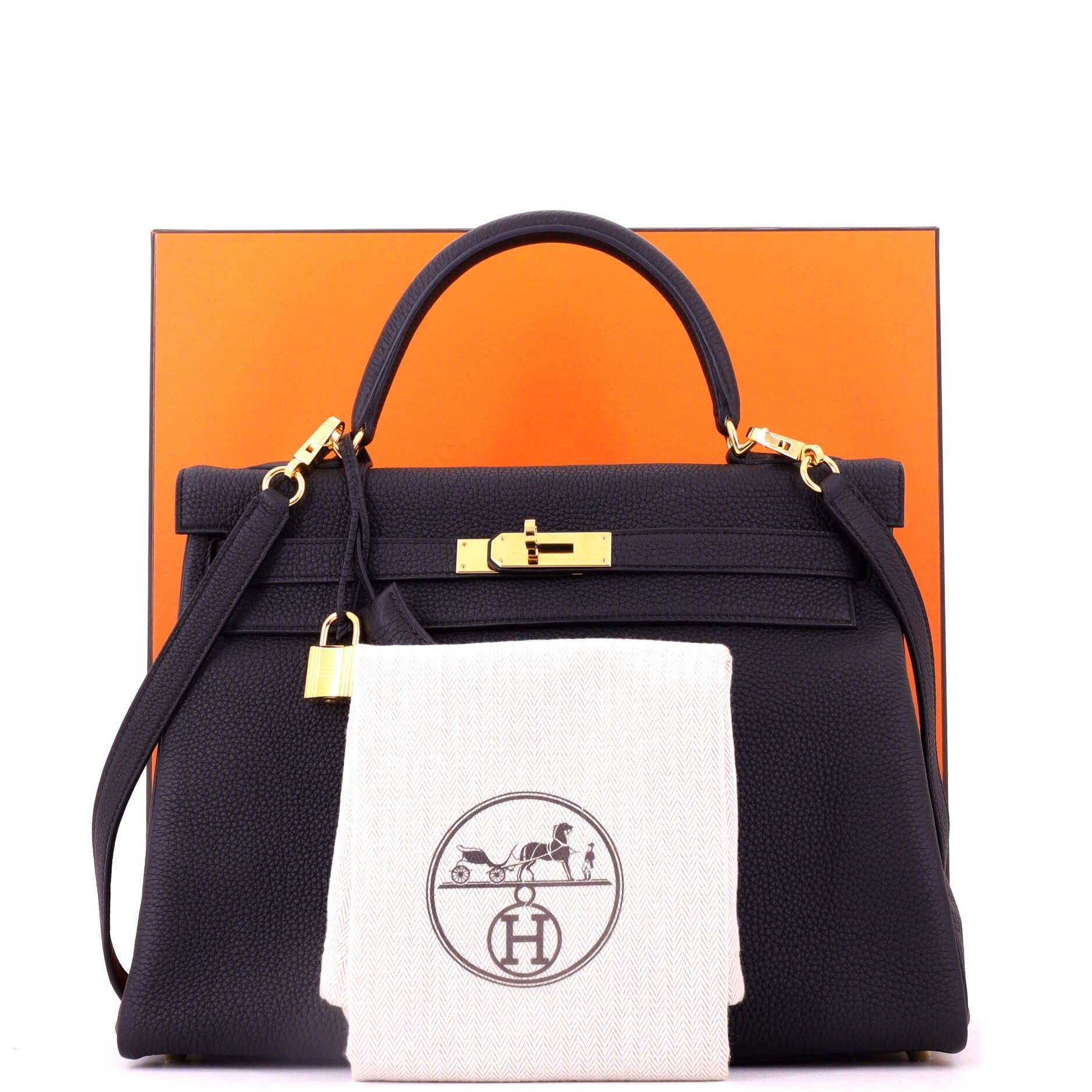 Kelly Handbag Black Togo with Gold Hardware 32, Alternate, color, Black