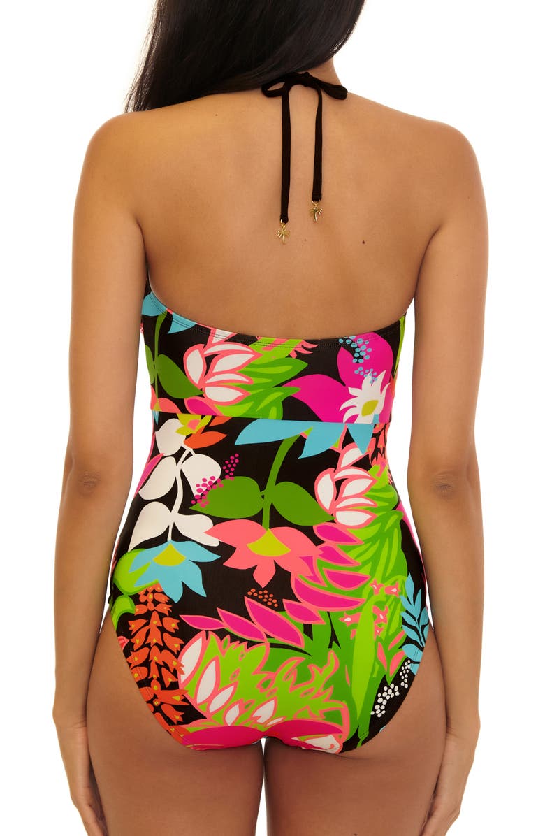 Trina Turk Bandeau One-Piece Swimsuit, Alternate, color, Tiki (Tik)