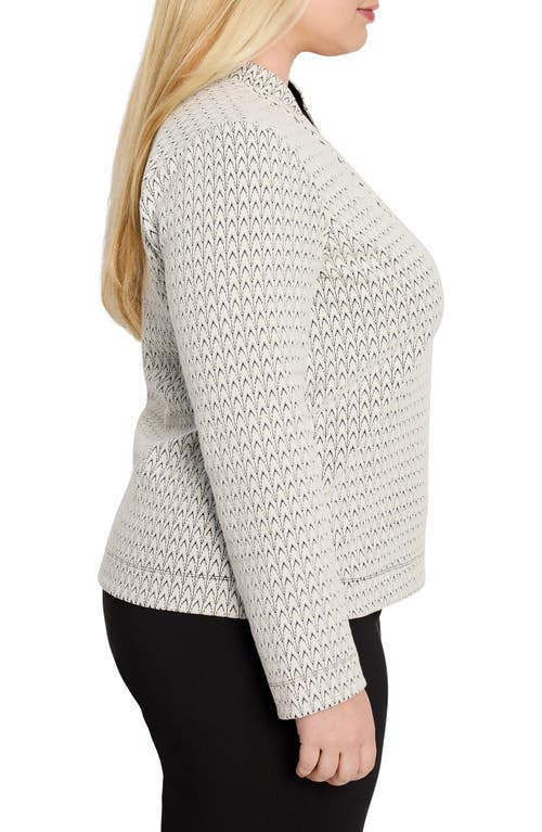Nic + Zoe Nic+zoe Subtle Swirl Top In Cream Multi