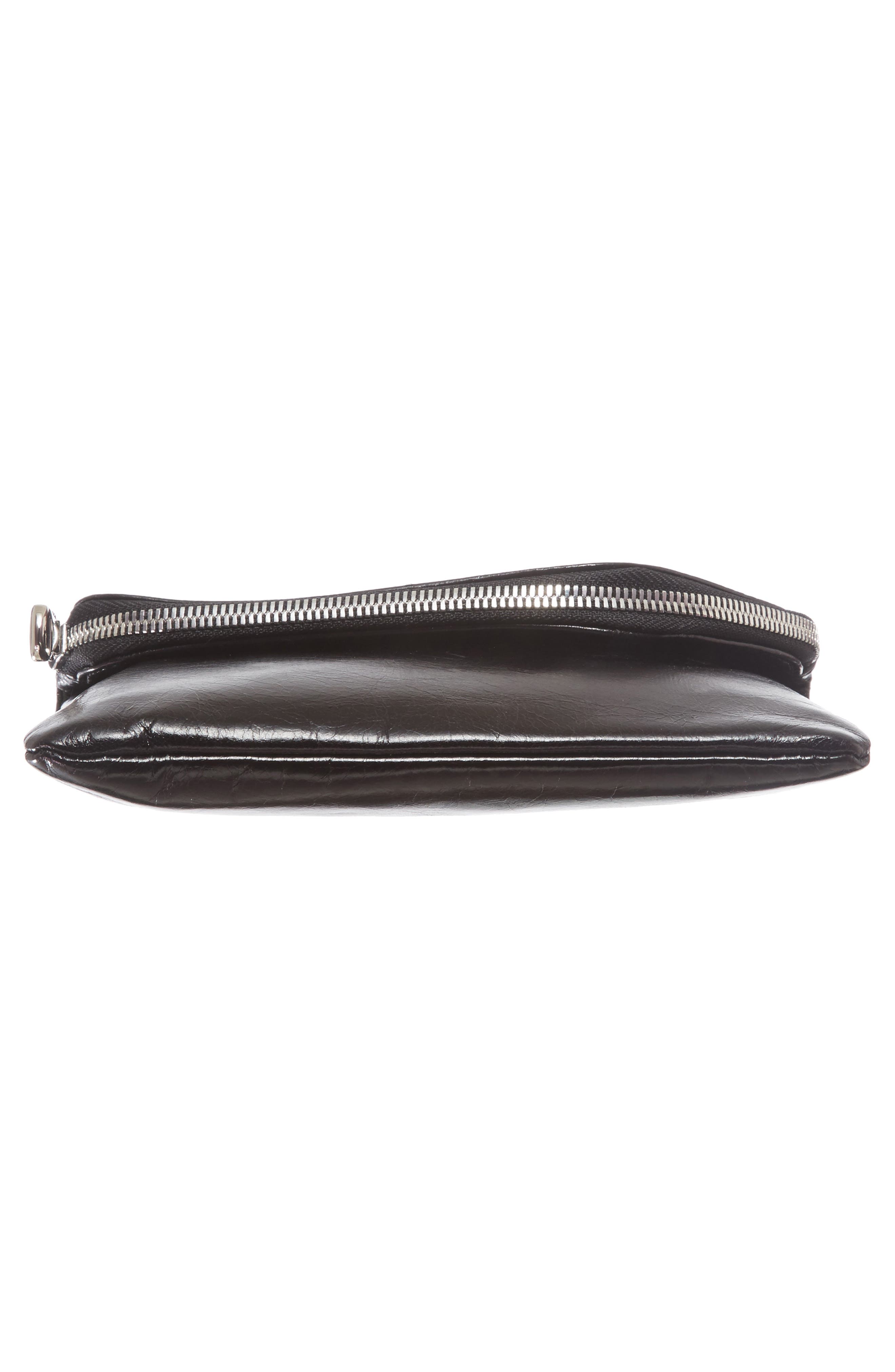 'Daria' Leather Crossbody Bag, Alternate, color, BLACK