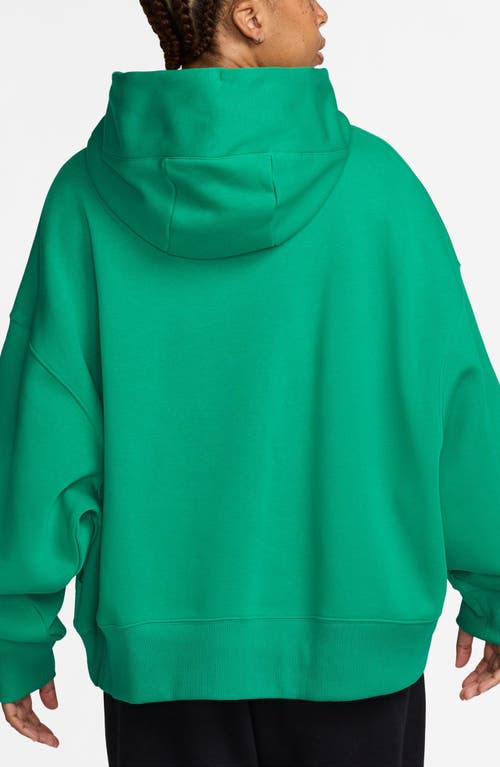 Shop Nike Sportswear Phoenix Fleece Pullover Hoodie In Stadium Green/sail
