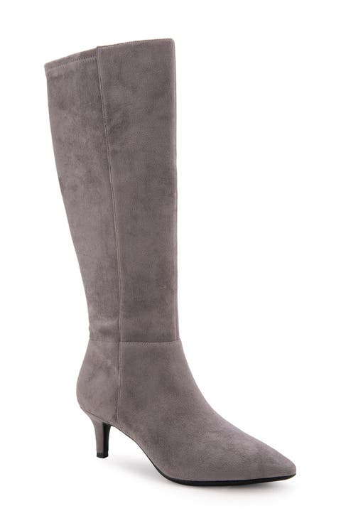 Epic Stretch Kitten Heel Tall Boot (Wide Width Available) (Women)
