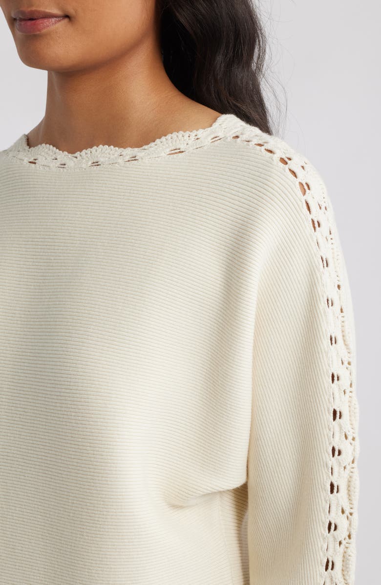 Elie Tahari The Juniper Dolman Sleeve Top, Alternate, color, Vanilla