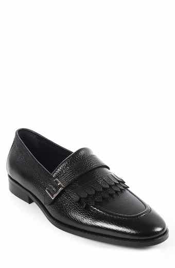 VELLAPAIS Tortoise Kiltie Fringe Loafer