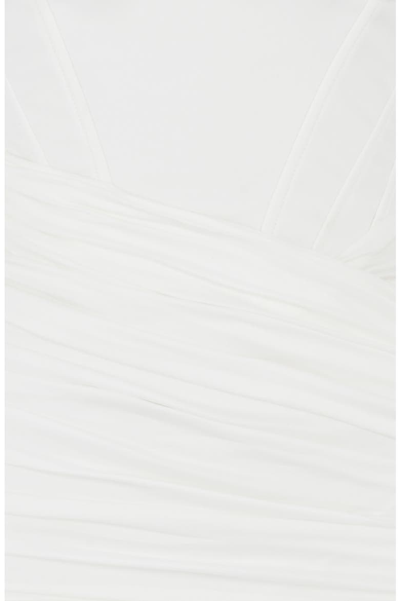 Clementine Cutout Ruched Minidress, Alternate, color, WHITE