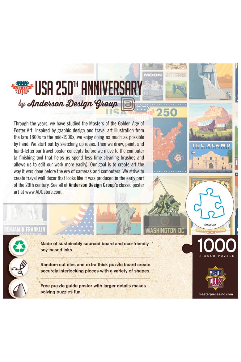 USA 250th Anniversary 1000 Piece Puzzle, Alternate, color, Multicolor