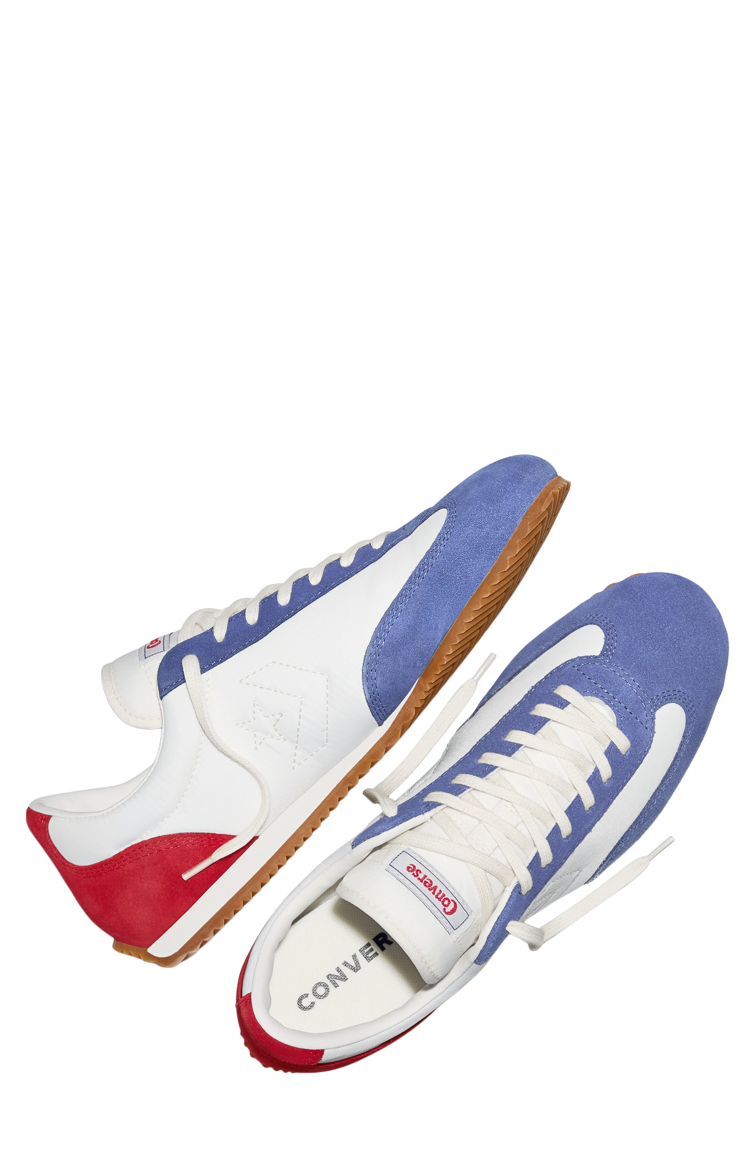 Converse Jogger Sneaker, Alternate, color, Egret/ Indigo Storm/ Red