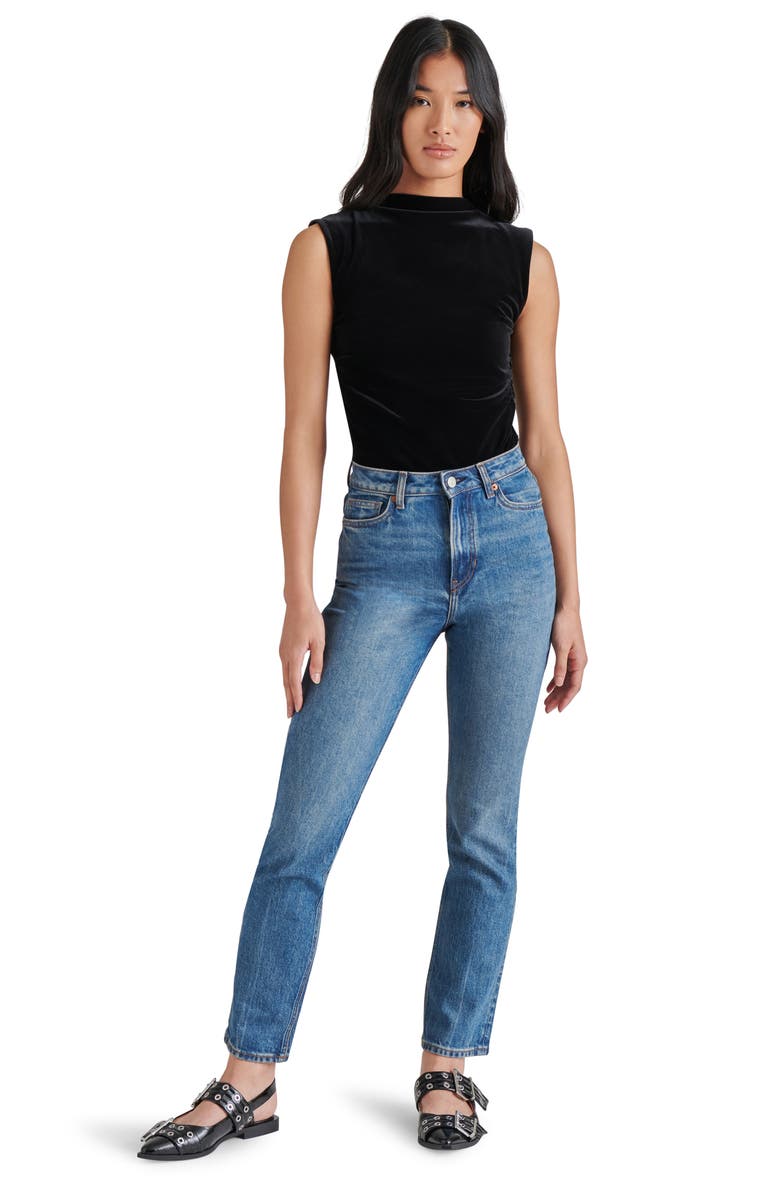 Steve Madden Esen Velvet Bodysuit, Alternate, color, 