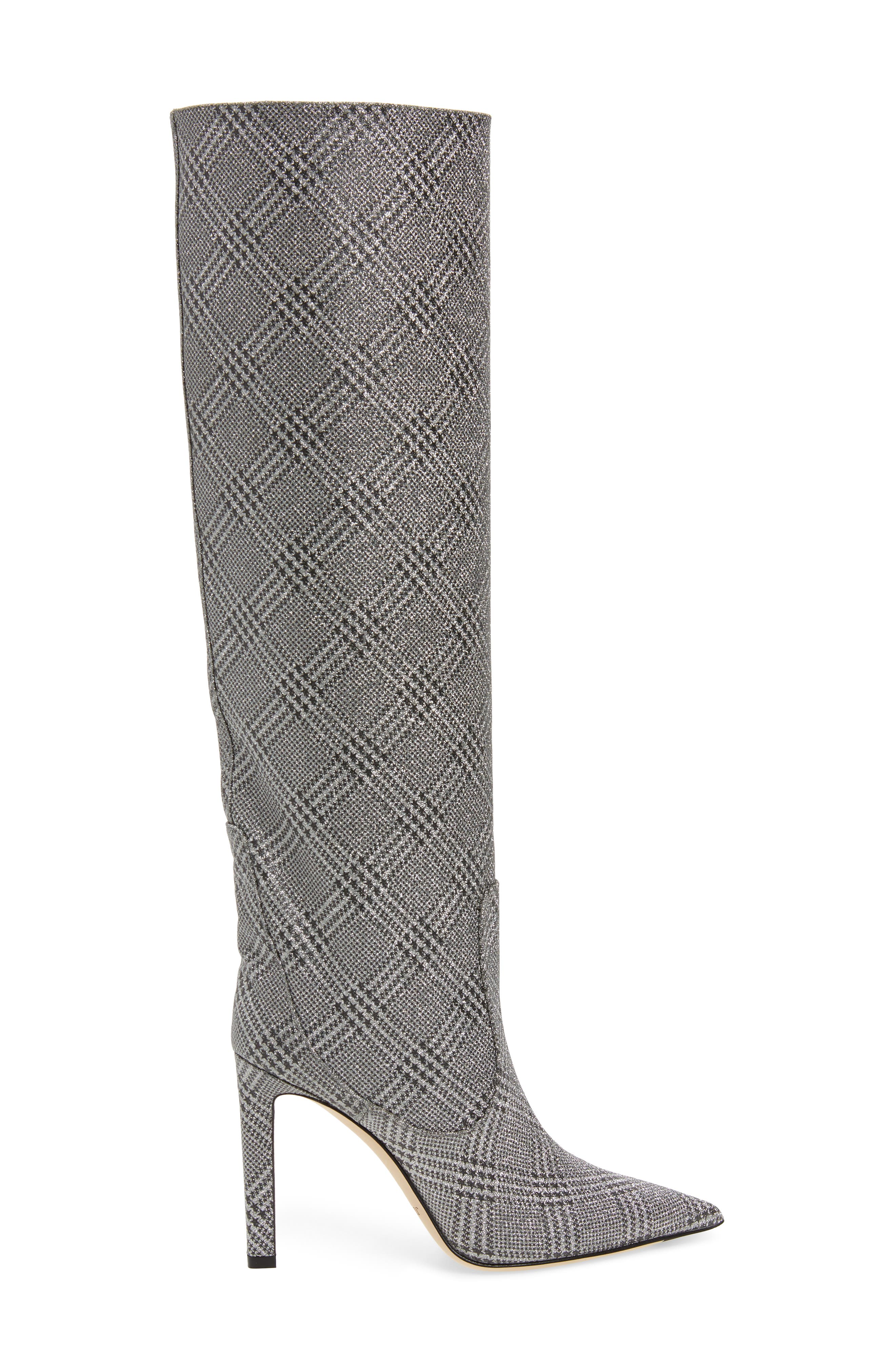 Jimmy Choo Mavis Plaid Knee High Boot, Alternate, color, 