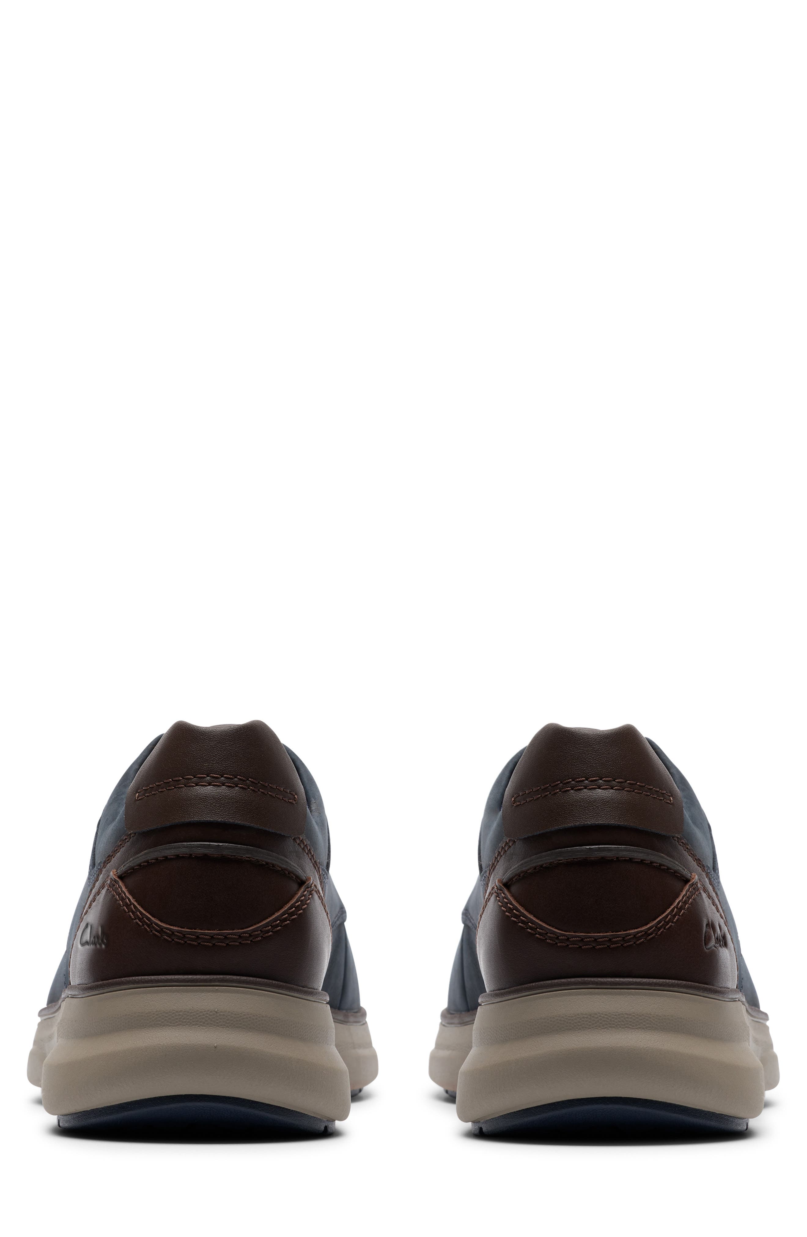 Clarks<sup>®</sup> Mullan Moc Toe Derby, Alternate, color, Navy Leather