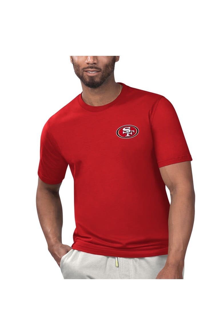 Men's Margaritaville Scarlet San Francisco 49ers Licensed to Chill T-Shirt, Alternate, color, Scarlet