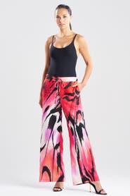 Natori Butterfly Linen Blend Pants