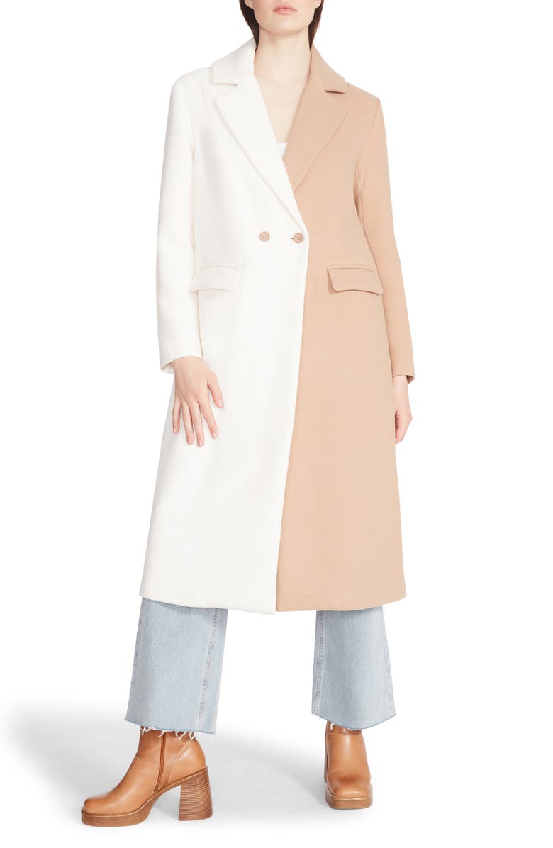 Steve Madden Caroline Colorblock Coat, Main, color,