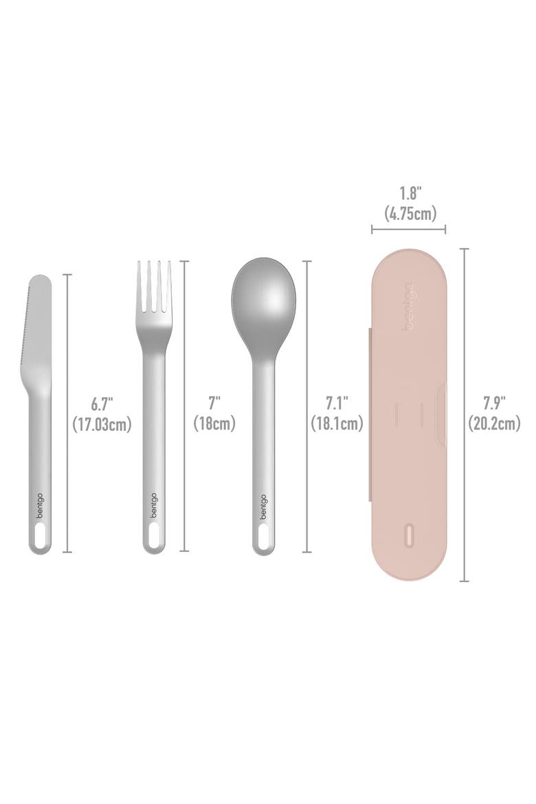 Stainless Steel Travel Utensil Set - Carbon, Alternate, color, GOLD
