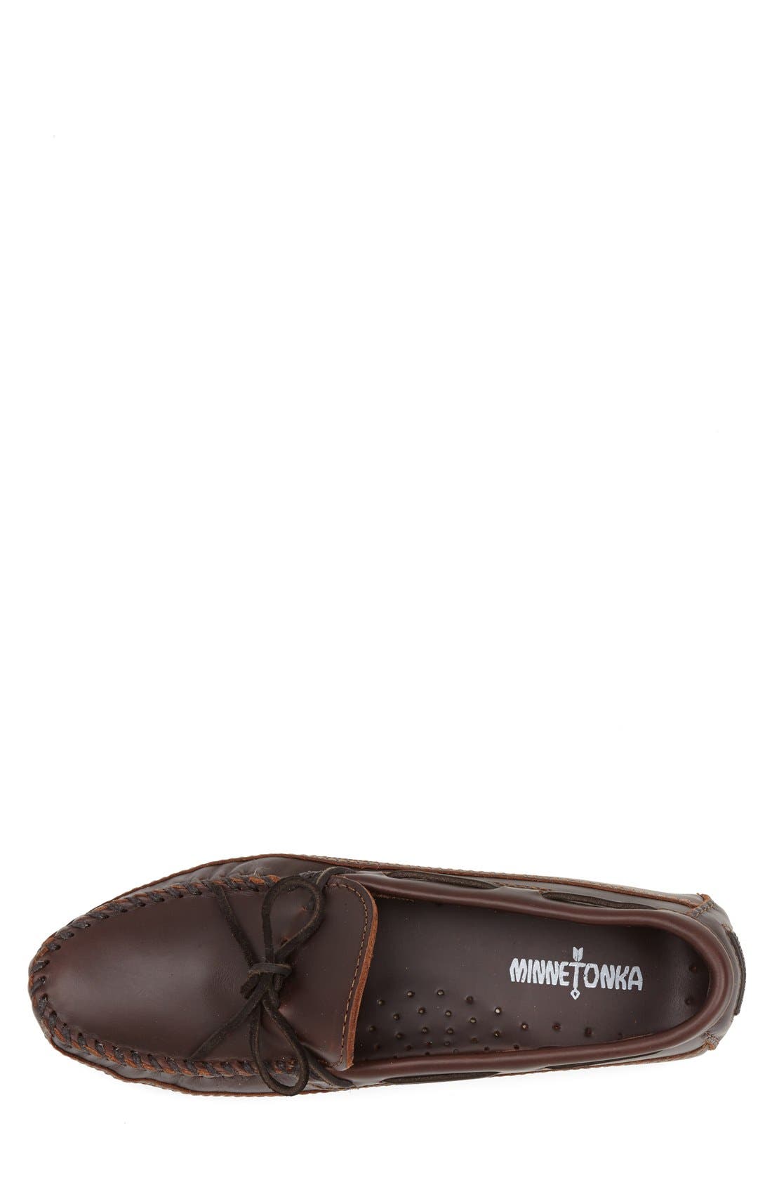 Minnetonka Leather Driving Shoe, Alternate, color, 