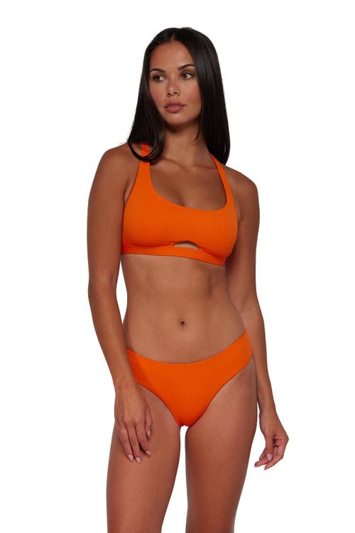 Sunsets Alana Reversible Hipster Bikini Swim Bottoms In Orange