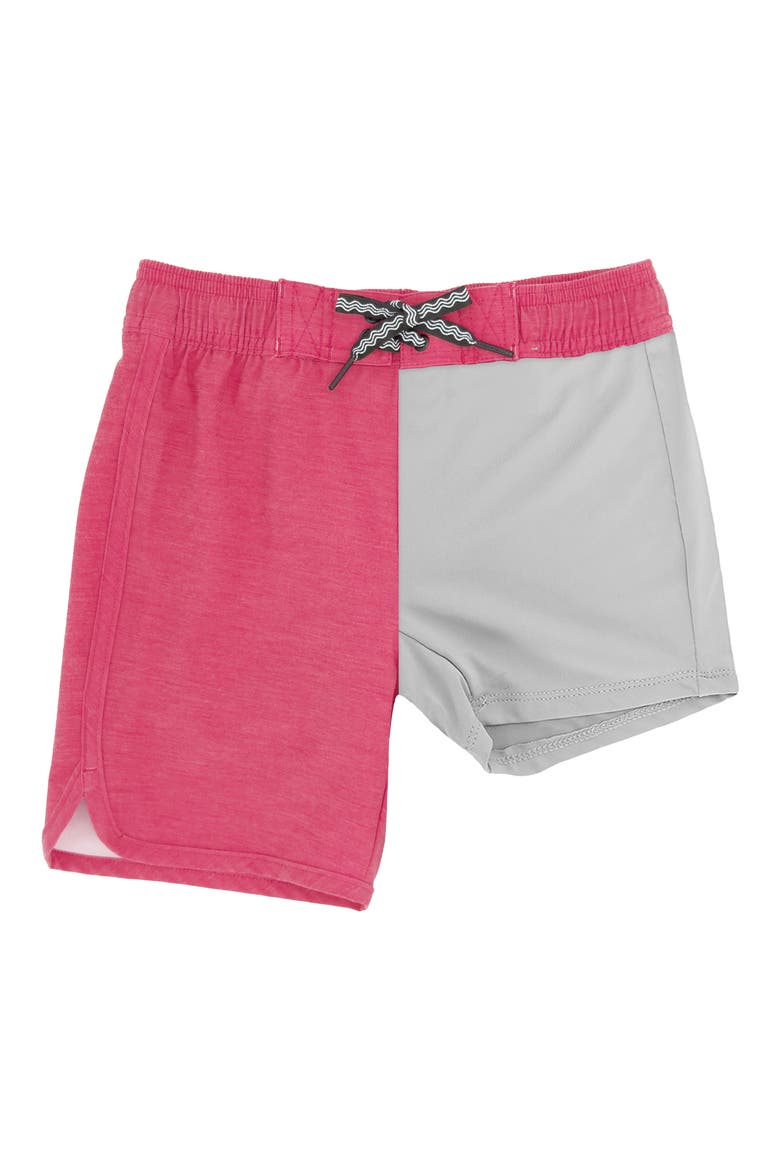 Kids' Solid Board Shorts, Alternate, color, LOLLIPOP
