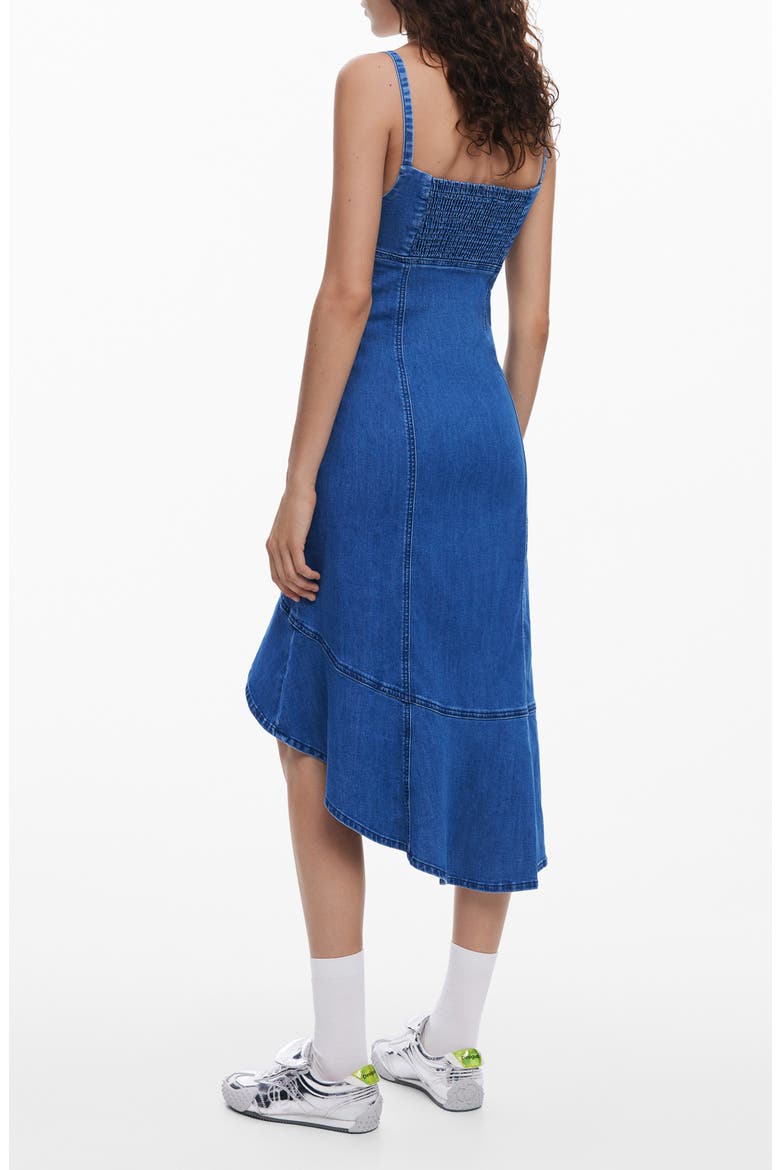 Asymmetric Denim Dress, Alternate, color, BLUE