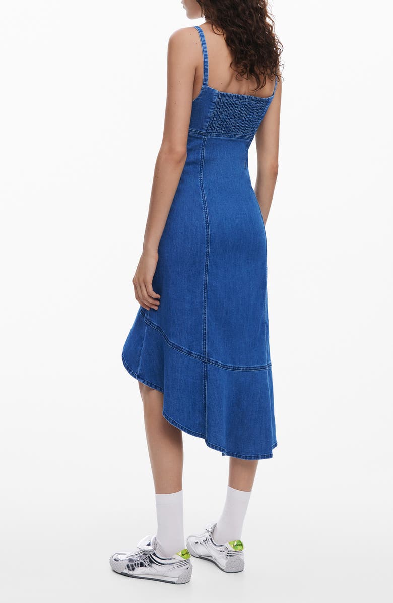 Desigual Asymmetric Denim Dress, Alternate, color, 