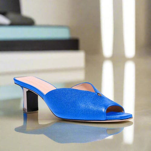 Tiannia Barnes Tiffany Mule Sandals - Low, Alternate, color, Cobalt Blue