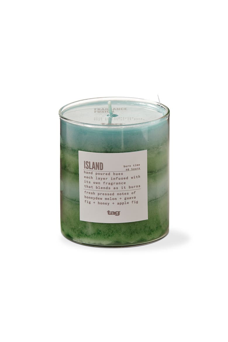 Fragrance Fusion Island Aqua Blue Jar Candle Everyday Scent, Main, color, Blue