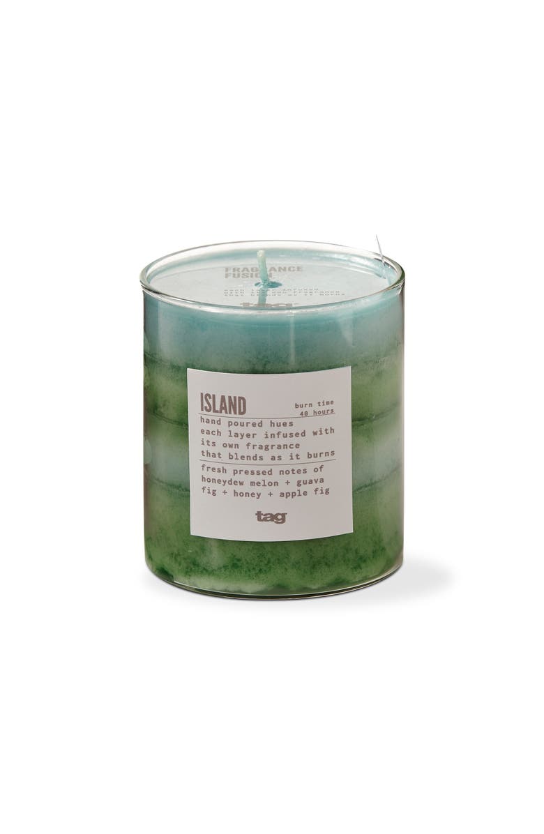 tag Fragrance Fusion Island Aqua Blue Jar Candle Everyday Scent, Main, color, Blue