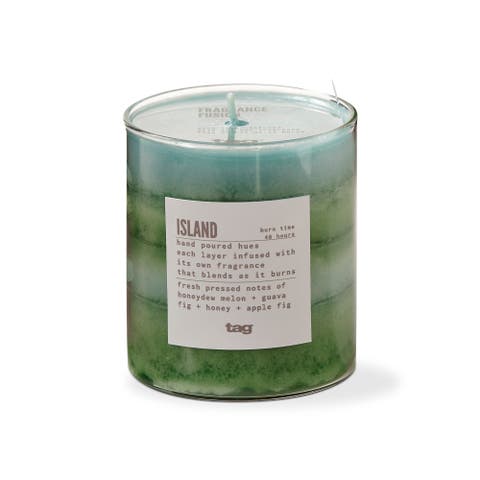 Fragrance Fusion Island Aqua Blue Jar Candle Everyday Scent