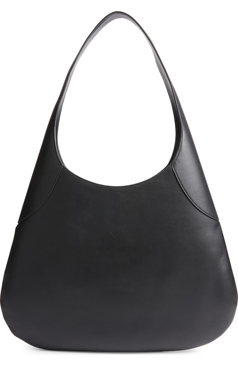 Khaite Large Joan Leather Hobo Bag, Alternate, color, 200 Black