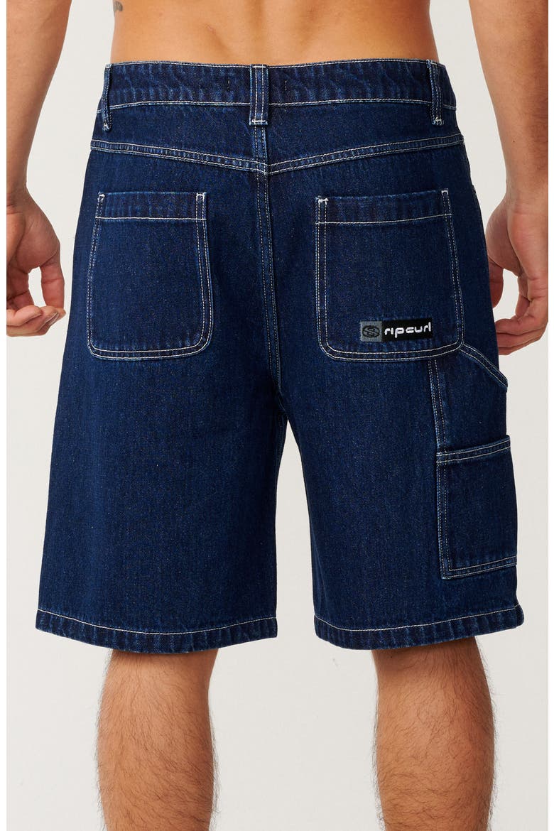 Super Computer Denim Carpenter Shorts, Alternate, color, RINSED INDIGO
