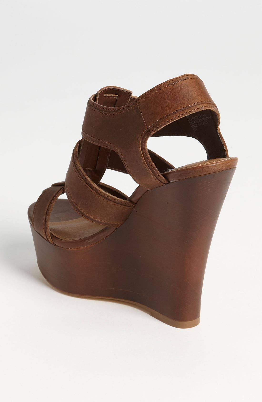 'Wanting' Wedge Sandal, Alternate, color, COGNAC LEATHER