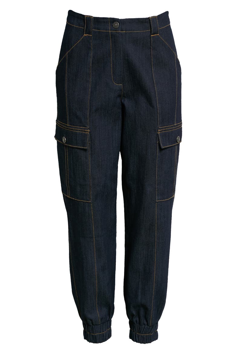 Kelly Skinny Denim Joggers, Alternate, color, INDIGO