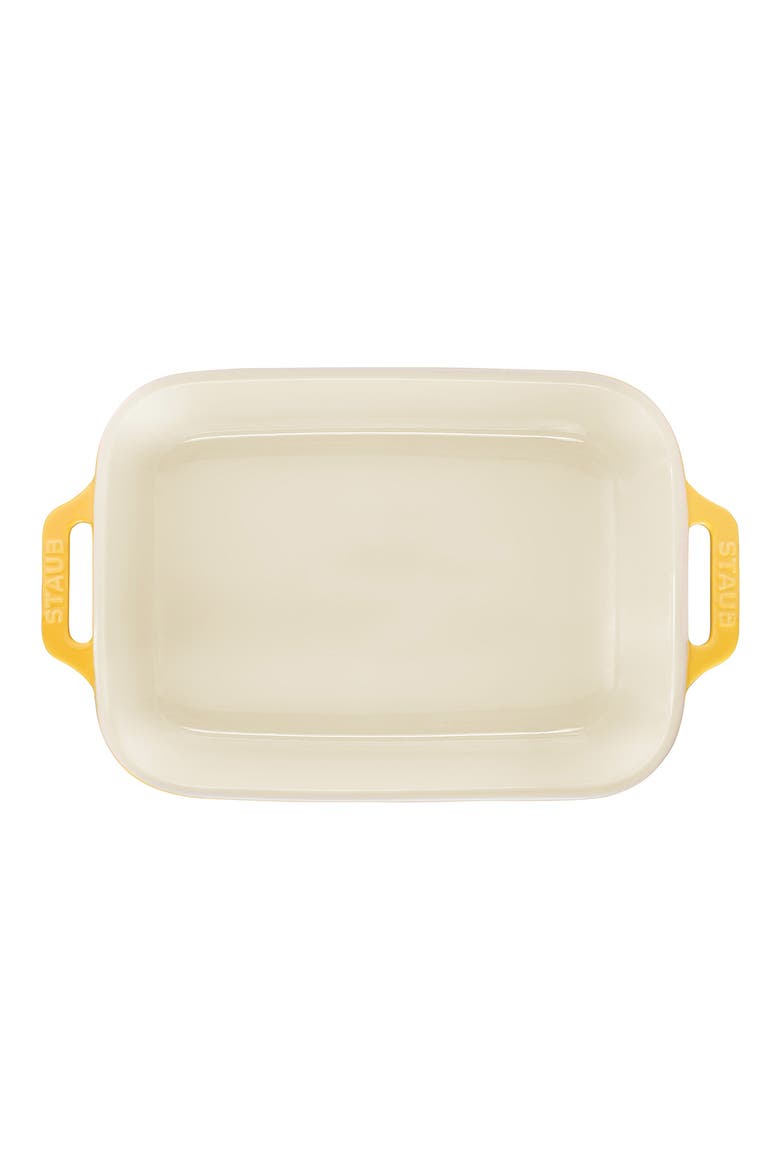 3-Piece Ceramic Rectangular Baking Dishes, Alternate, color, CITRON