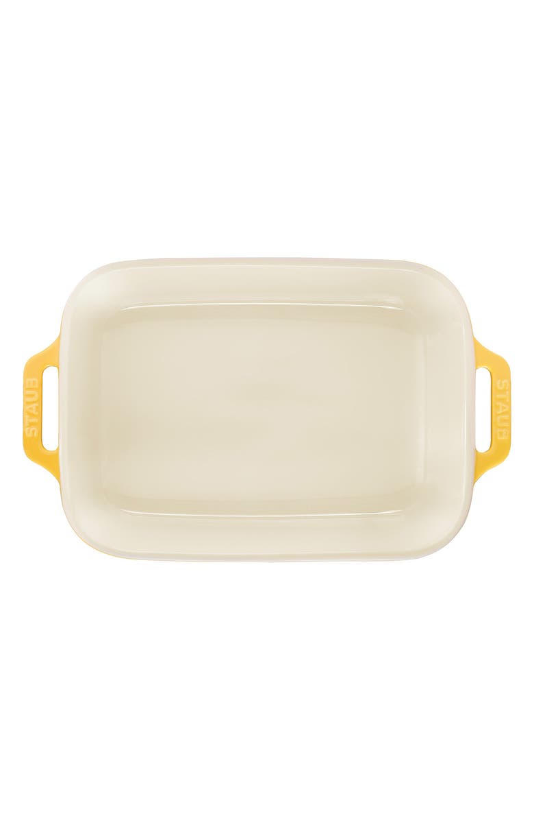 Staub 3-Piece Ceramic Rectangular Baking Dishes, Alternate, color, Citron