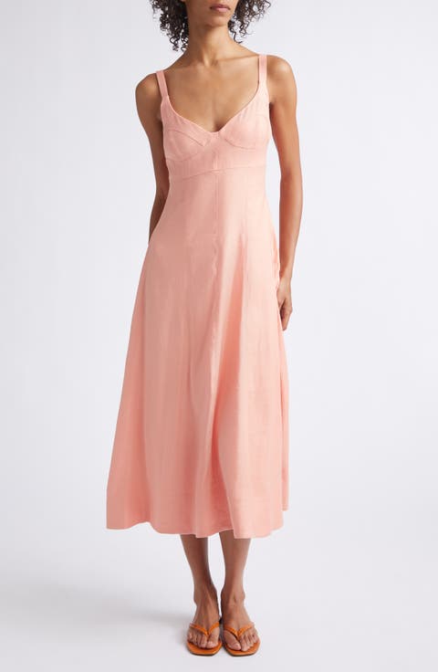 Arya Bustier Sleeveless Midi Dress