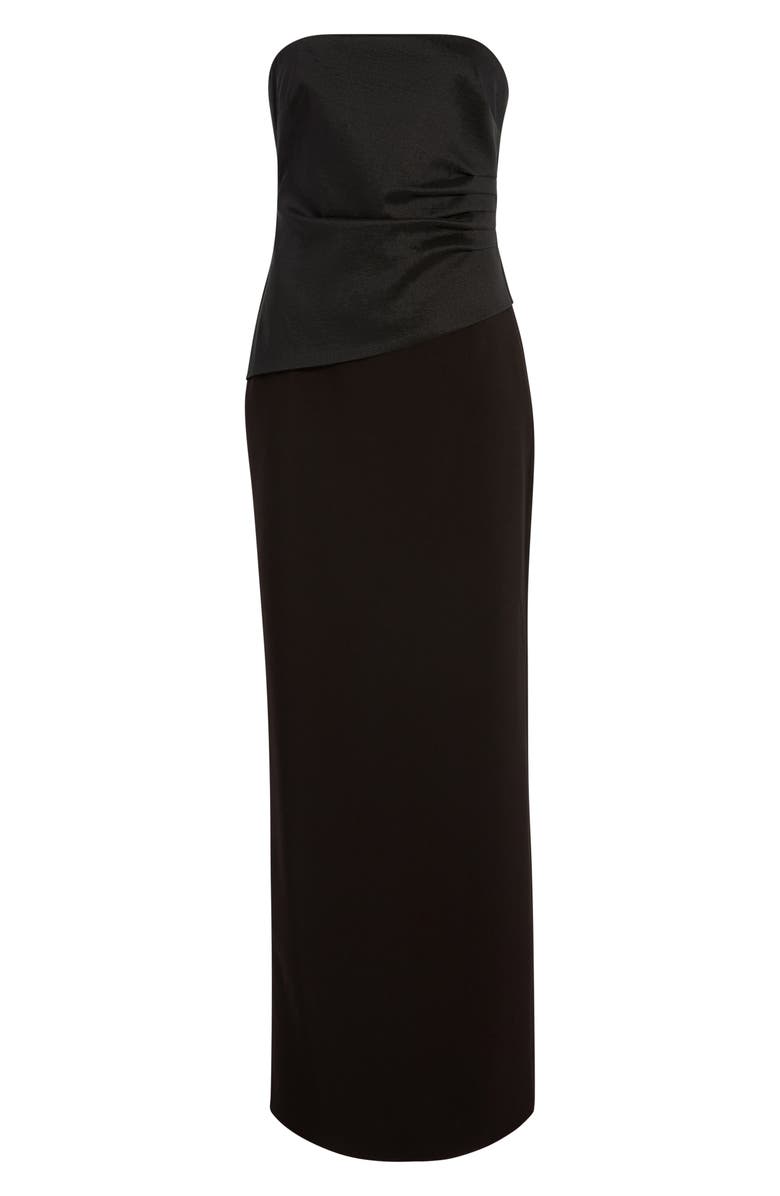 LIKELY Evie Strapless Column Gown, Alternate, color, Black