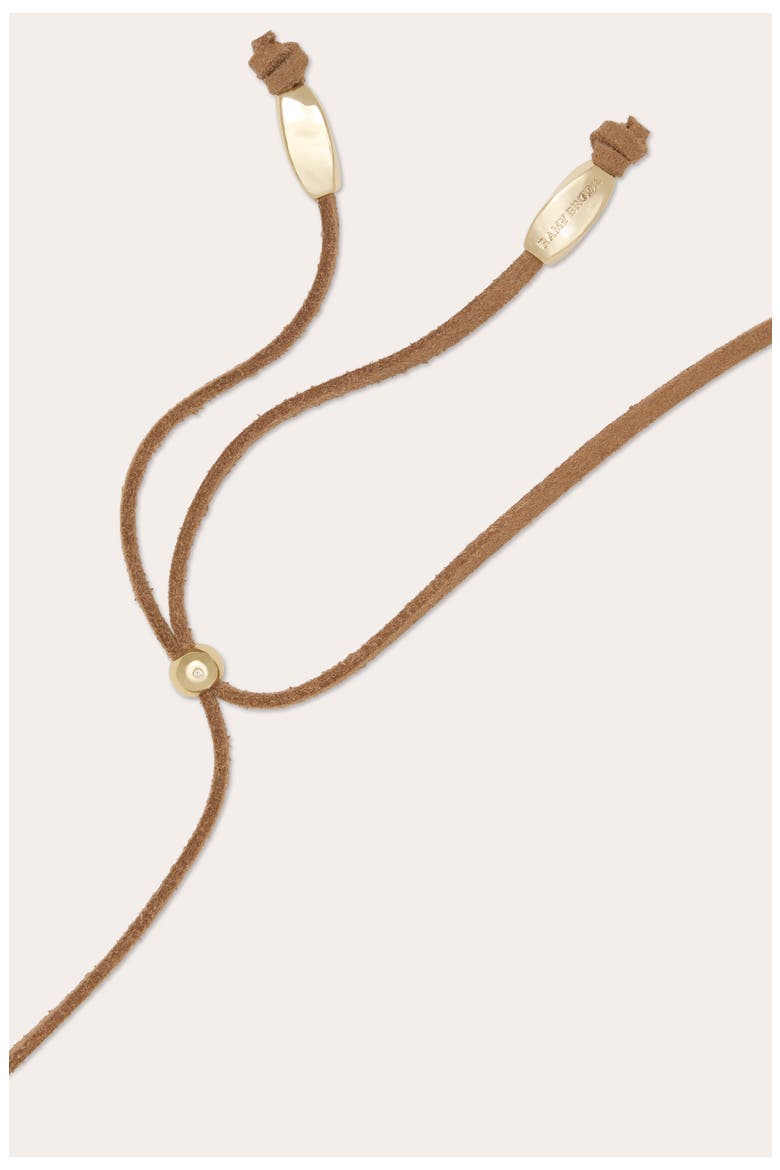 Luna Suede Necklace, Alternate, color, GOLD