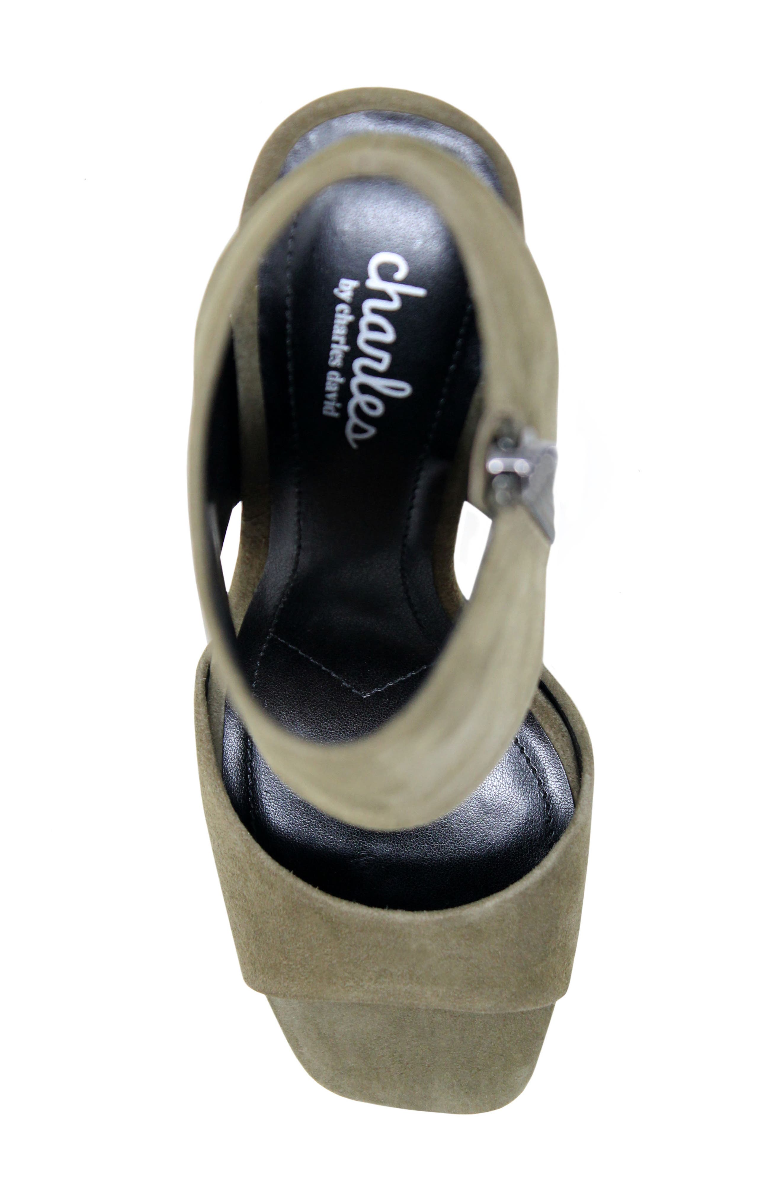 Charles by Charles David Gently Cuff Sandal, Alternate, color, Military Green