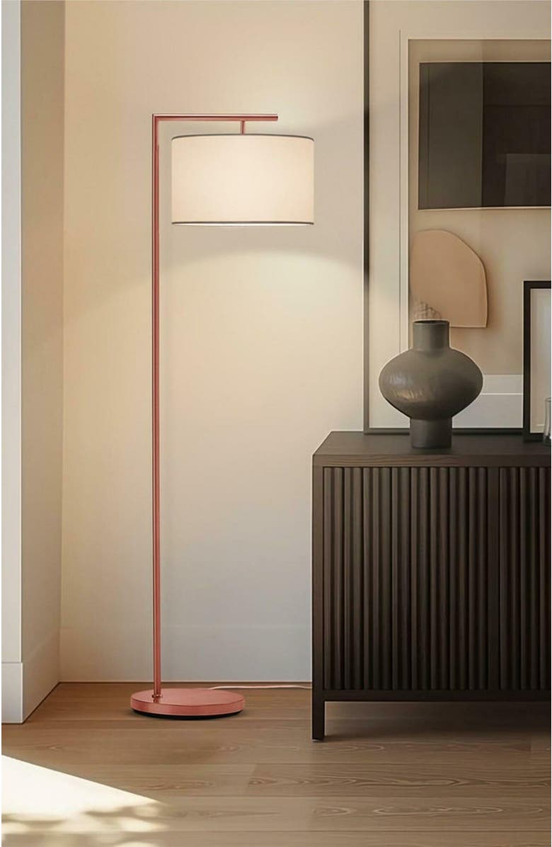 Brightech Montage Modern 60' LED Smart Home Compatible Floor Lamp, Alternate, color, Rose Gold