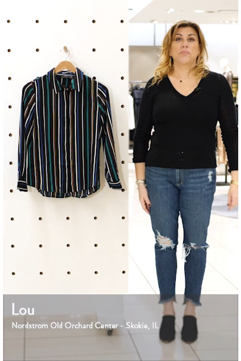 Hidden Button Long Sleeve Blouse video
