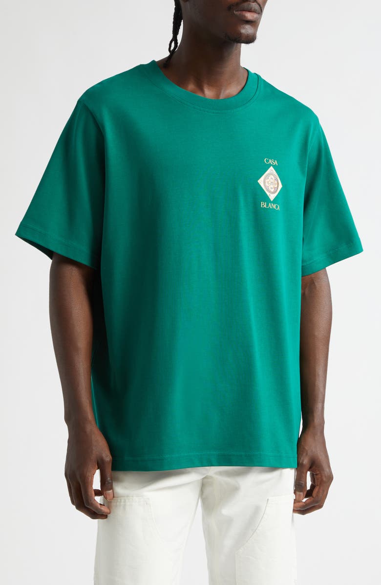 Casablanca Plafond Orne de Musique Graphic T-Shirt, Main, color, Evergreen Jersey