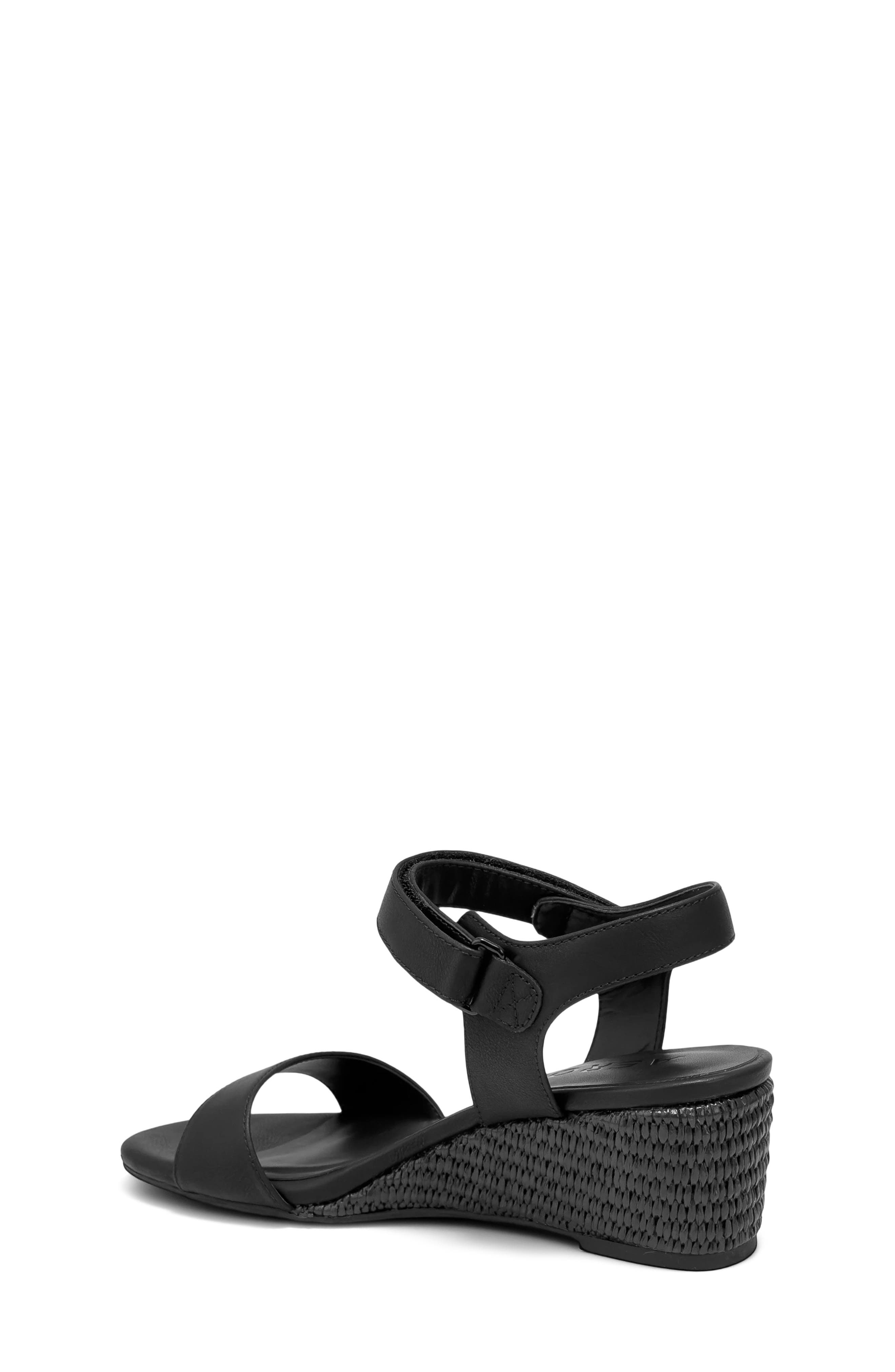 Aerosoles Wel Wedge Sandal, Alternate, color, Black